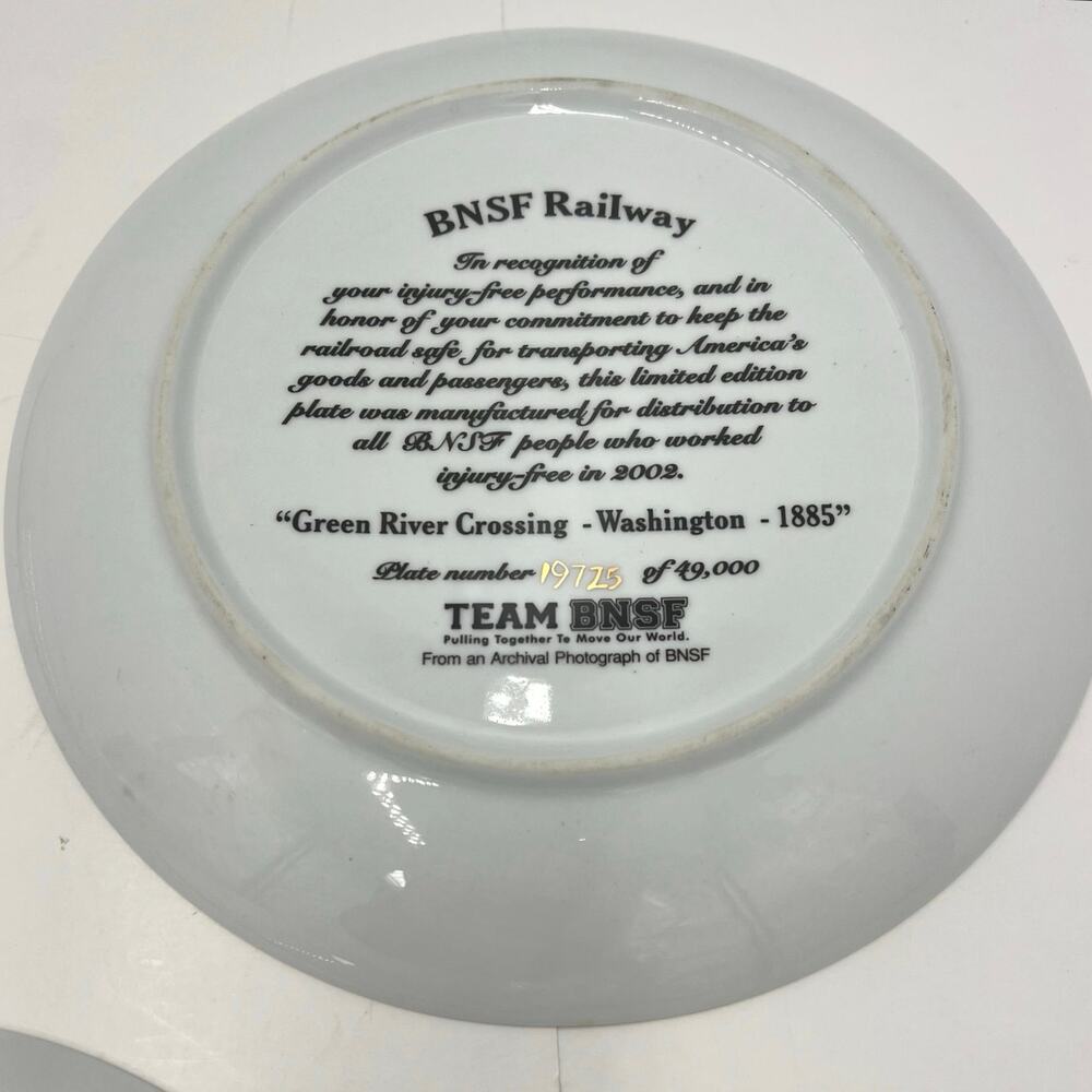 BNSF Railway Collector Train Safety Award Plate Set of 3 (2001, 2002, 2005) - Picture 6 of 10